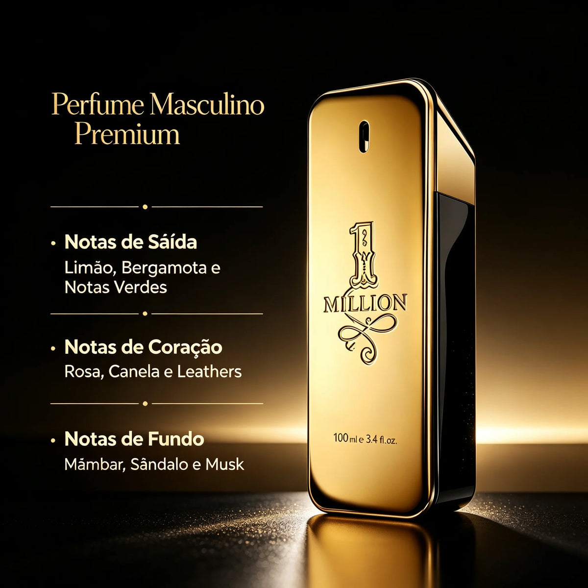 Perfume Million Spicy Amadeirado (100 ml) – Fragrância Duradoura, Picante e Sofisticada | Para Diversas Ocasiões